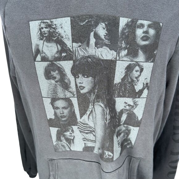 Taylor Swift The Eras Tour Hoodie Mens Large Black Drawstring Oversized Official - Picture 2 of 11